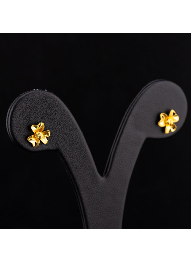 Flower Studs 22K Gold Earrings