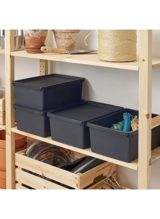 Generic Storage box with lid, black, 35x25x14 cm/9 l  - Image 4