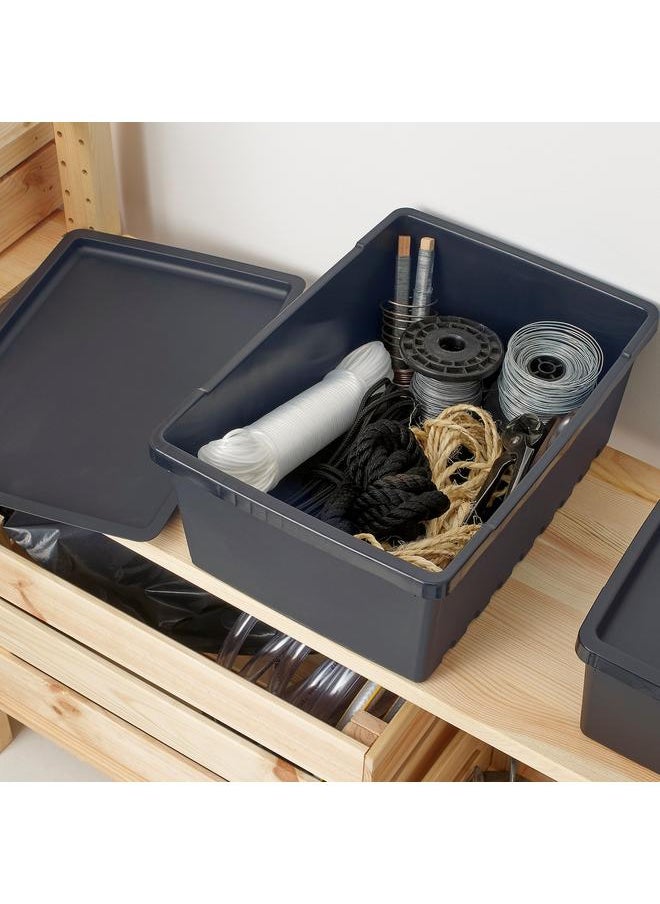 Generic Storage box with lid, black, 35x25x14 cm/9 l  - Image 3