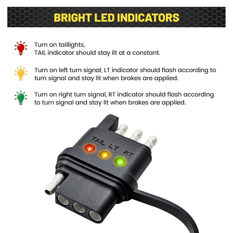 Oyviny 4-Way Flat Trailer Wiring Tester - Image 5