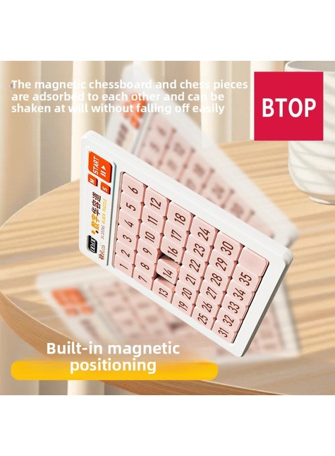 Sudoku Jiugongge Chessboard Children's Beginner-Level Primary School Students Mathematics 5-Year-Old Puzzle Brain Logical Thinking Training Toy-Color:Timed Version Level 4 Pink + Level 5 Blue Comes With Battery + Brush - Image 5
