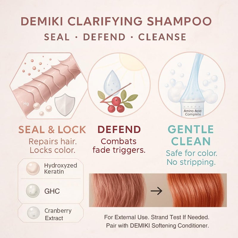 DEMIKI Shampoo for Women,Japanese Shampoo for Oily Hair, Sulfate Free & Paraben Free, Keratin Care,Organic Rose Scent, Clarifying,Moisturizing, Volumizing Hair Care, Anti Dandruff 450ml,16oz - Image 5