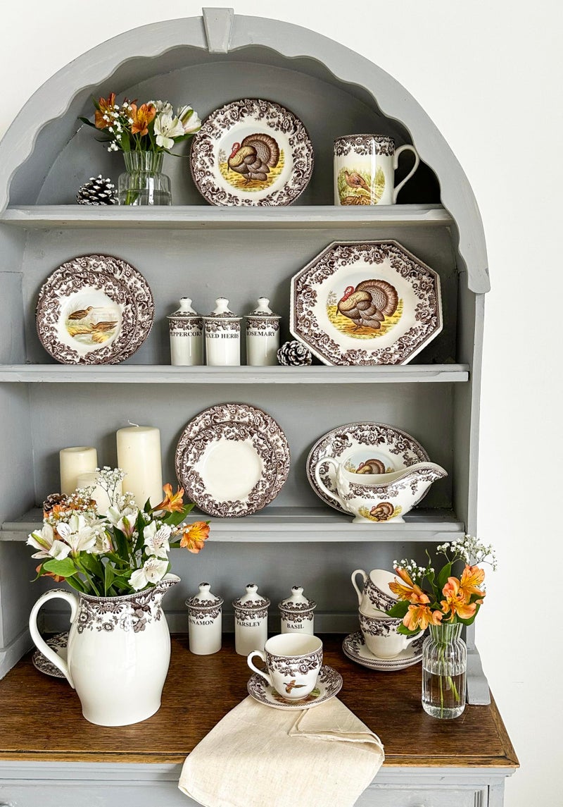 Spode Woodland 10.5"" Dinner Plate - Turkey Design  Thanksgiving Tableware - Fine Earthenware  Dishwasher & Microwave Safe  Classic Floral Pattern - Holiday Gift for Hunting Cabin  Lodge  Cottage D?cor - Image 5