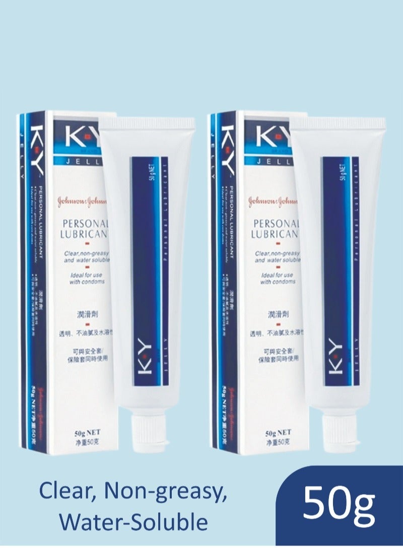 KY Jelly Personal Lube 50g – Gentle, Non-Sticky, Pack Of 2