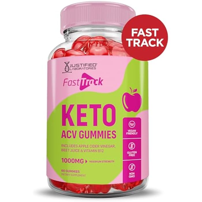 Justified Laboratories (2 Pack) Fast Track Keto ACV Gummies Advanced Formula 1000MG Fasttrack Keto Gummies Apple Cider Vinegar Formulated with Pomegranate Beet Juice Powder B12 Vegan Non GMO 120 Gummys - Image 3