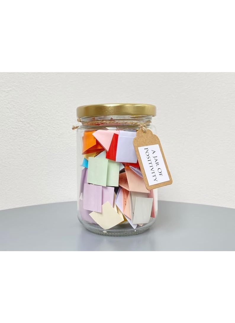 VINCENZO VINCENZO Glass A Jar Of PositivityIncrease Positive Thinking 50 Quotes blank roll  - Image 1