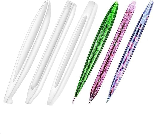 Generic Kreative Kraft Pen Mould Set 3Piece Silicone Moulds for DIY Resin Art Craft  - Image 3