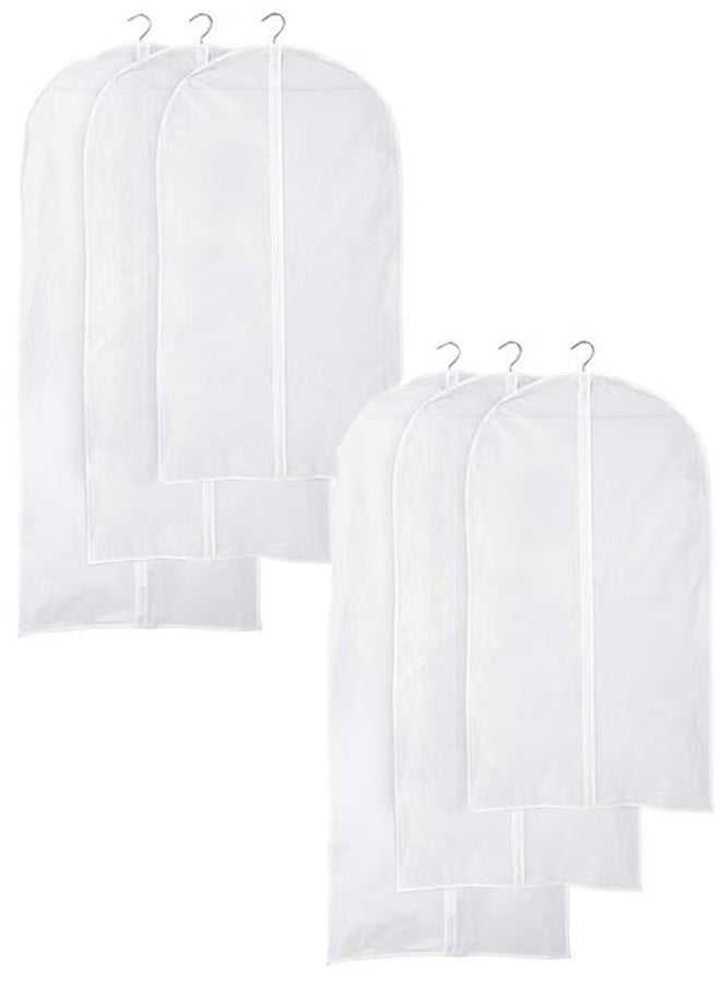 SafiDur Garment Bag Transparent Bag Set of 10 Garment Bag Cover Dustproof Clothes Cover Bags Foldable Clothe Storage Bag Protector for Closet Storage Suit,Robe,Long Dress,60*80CM,60*100CM,60*120CM - Image 1