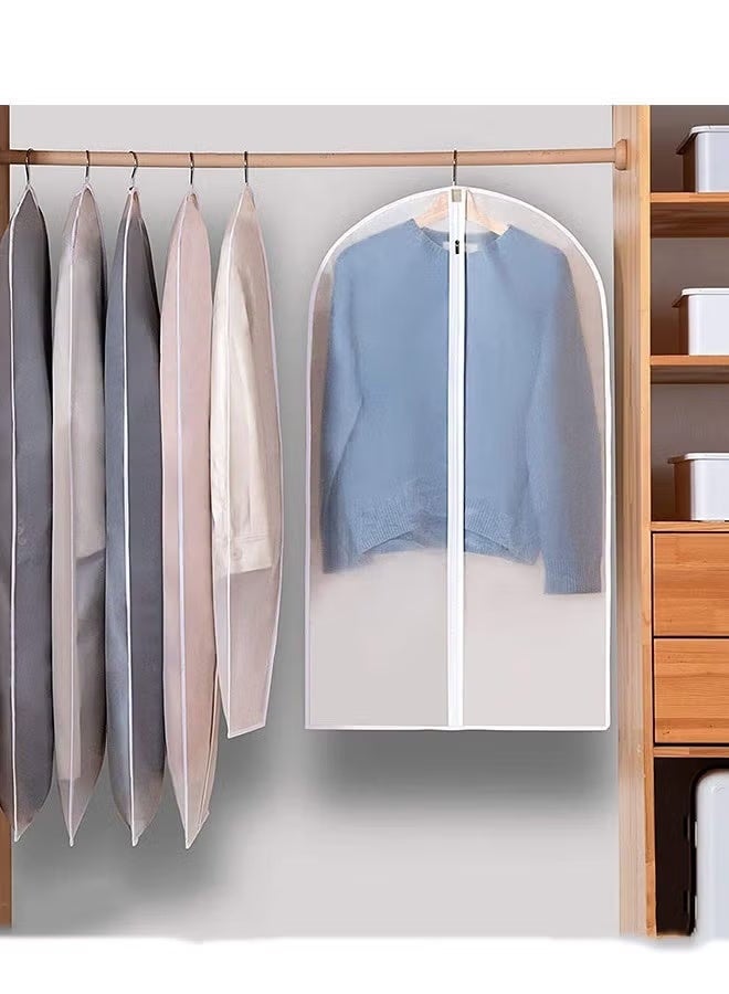 SafiDur Garment Bag Transparent Bag Set of 10 Garment Bag Cover Dustproof Clothes Cover Bags Foldable Clothe Storage Bag Protector for Closet Storage Suit,Robe,Long Dress,60*80CM,60*100CM,60*120CM - Image 5