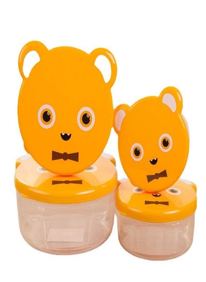 Loquat Four Piece Microwave Oven Lunch Box Orange 