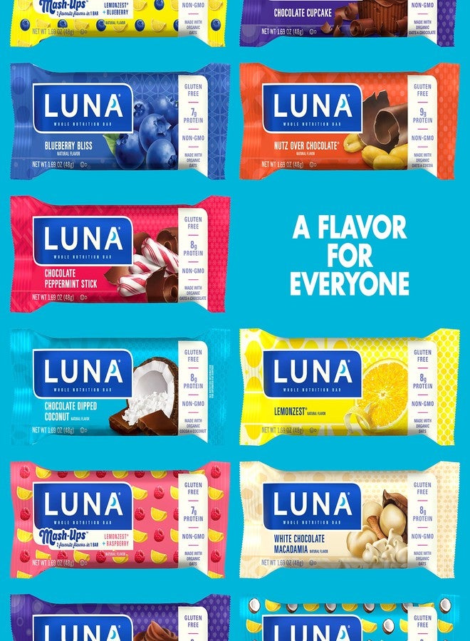 Clif Bar LUNA BAR - Gluten Free Snack Bars - Chocolate Dipped Coconut Flavor -8g of protein - Non-GMO - Plant-Based Wholesome Snacking - On the Go Snacks (1.69 Ounce Snack Bars, 15 Count) - Image 3