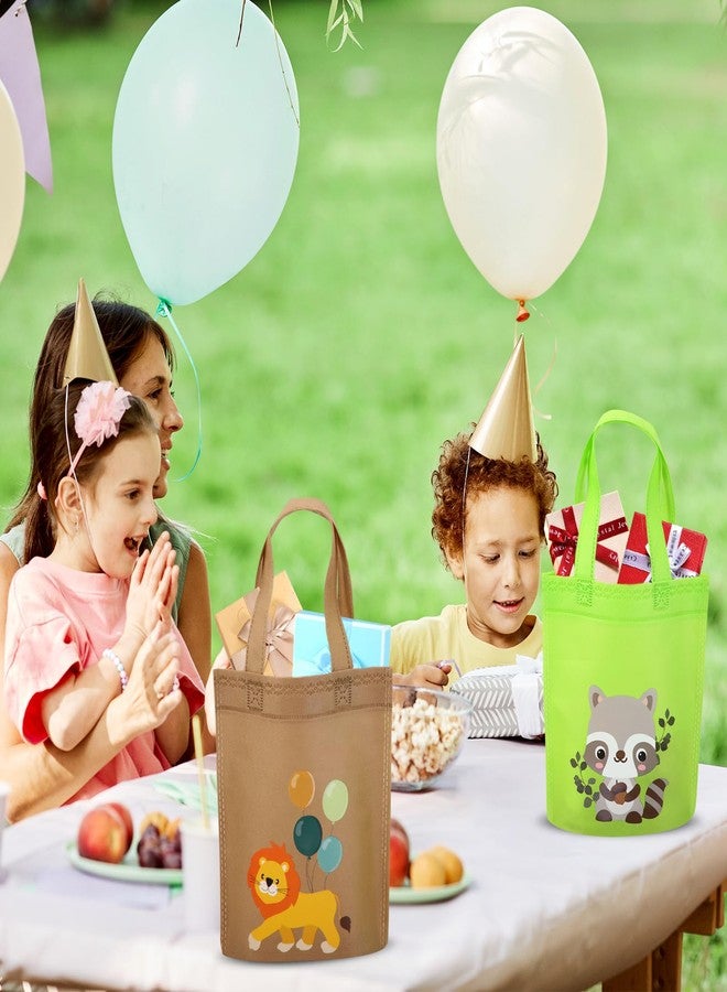 Faccito 24 Pcs Woodland Animal Gift Bags Forest Animal Birthday Gift Bag Jungle Candy Goodie Treat Bag Favor Bag Non Woven Bag for Kid Birthday Party Decor School Supplies - Image 5