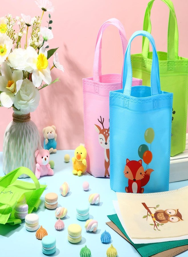 Faccito 24 Pcs Woodland Animal Gift Bags Forest Animal Birthday Gift Bag Jungle Candy Goodie Treat Bag Favor Bag Non Woven Bag for Kid Birthday Party Decor School Supplies - Image 4