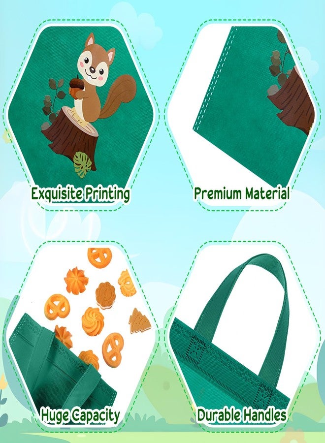 Faccito 24 Pcs Woodland Animal Gift Bags Forest Animal Birthday Gift Bag Jungle Candy Goodie Treat Bag Favor Bag Non Woven Bag for Kid Birthday Party Decor School Supplies - Image 3