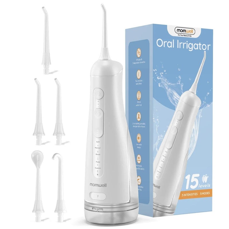 Mornwell F42 Water Dental Flosser IPX7 Waterproof 5 Modes 3 Pressure Irrigate for Oral Care Cleaning Teeth Effectively - Image 1