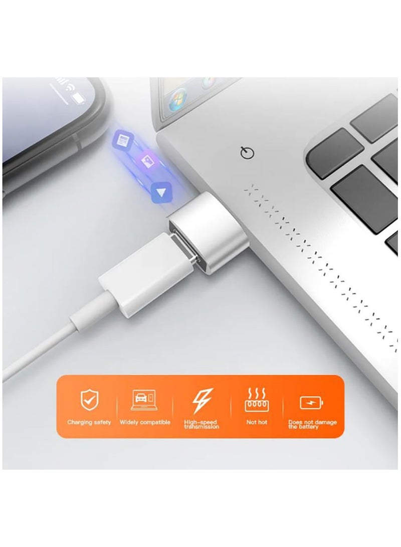 USB Type-C Charger Adapter ，USB type C Female USB to male USB Adapter Cables (1 Pack，Silver)  - Image 3