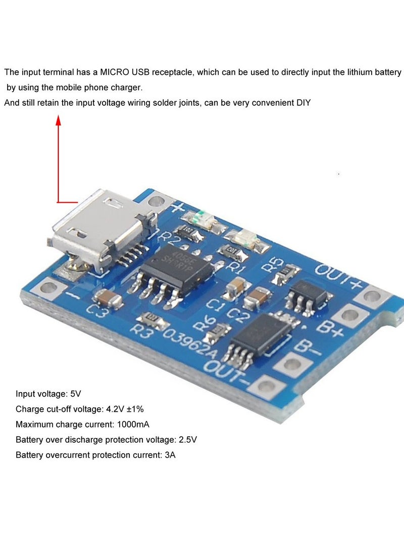 10-Piece Protection Circuit Board Charger Module TP4056 USB - Image 3