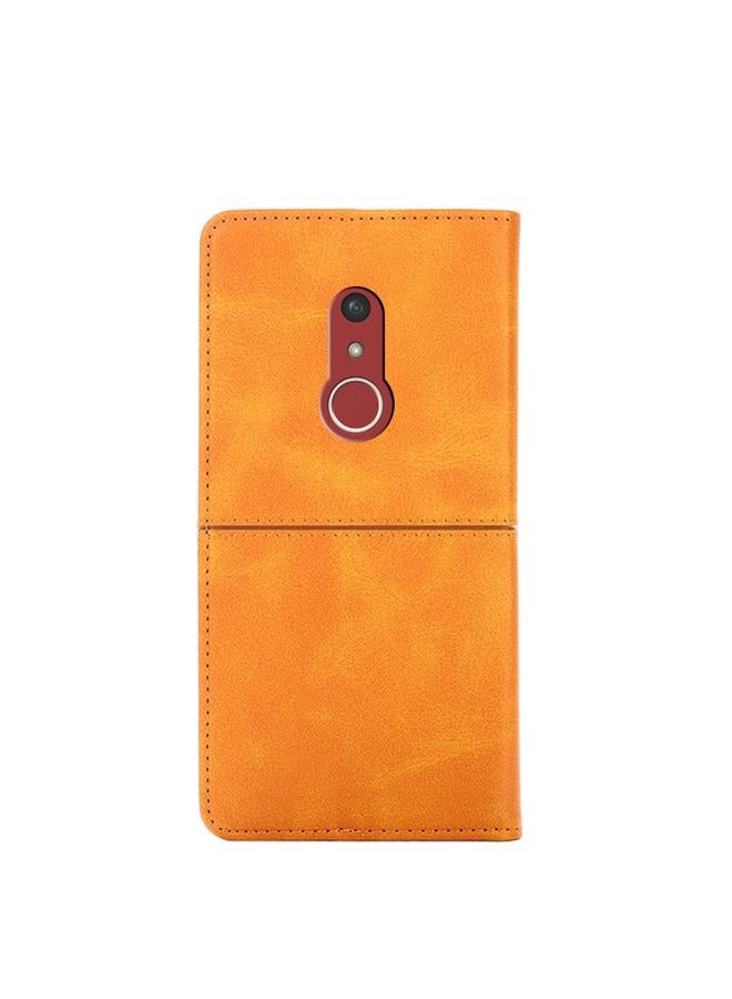 اس-توب جراب لهاتف Fujitsu Arrow Be4 Plus F-41B مصنوع من جلد البقر مع قلاب أفقي مغناطيسي - Image 3