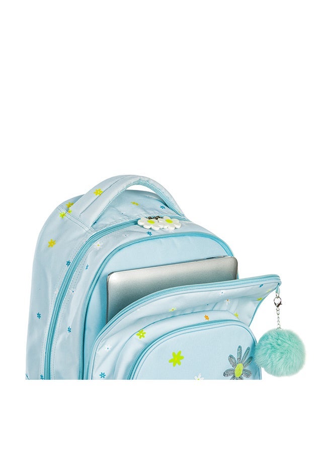 Eazy Kids - Personalized 17" School Bag Set of 3 w/Lunch Bag and Pencil Pouch - Little Daisy Green - Image 5