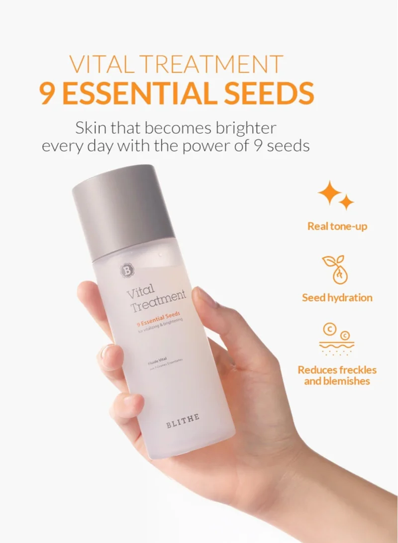 Blithe Vital Treatment 9 Essential Seeds, 54 ml - Korean Skincare, Hydrating Essence, Nourishing and Revitalizing K Beauty, Moistruising, Improving Skin Radiance, for All Skin Types