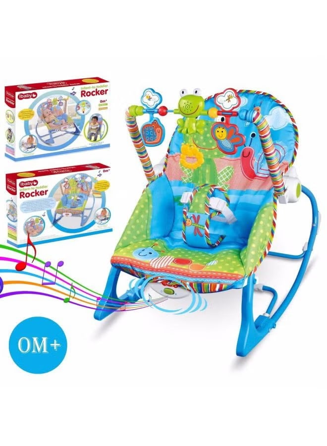 ibaby Infant To Toddler Recliner Portable Foldable Unique Design Vibratonal Rocker For Baby - Image 2