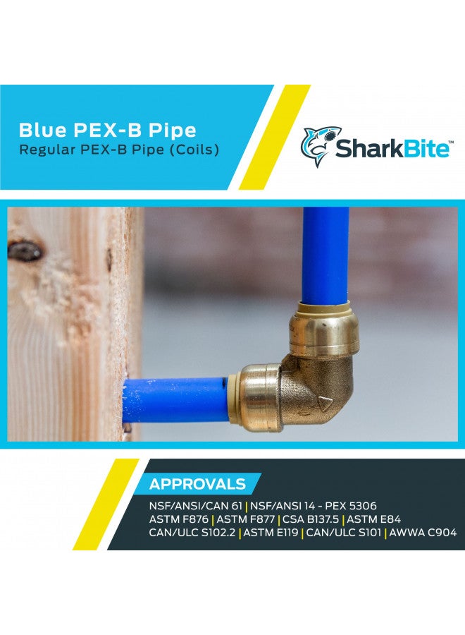 SharkBite 1/2 Inch x 100 Feet Blue PEX-B, PEX Pipe Flexible Water Tubing for Plumbing, U806B100 - Image 5