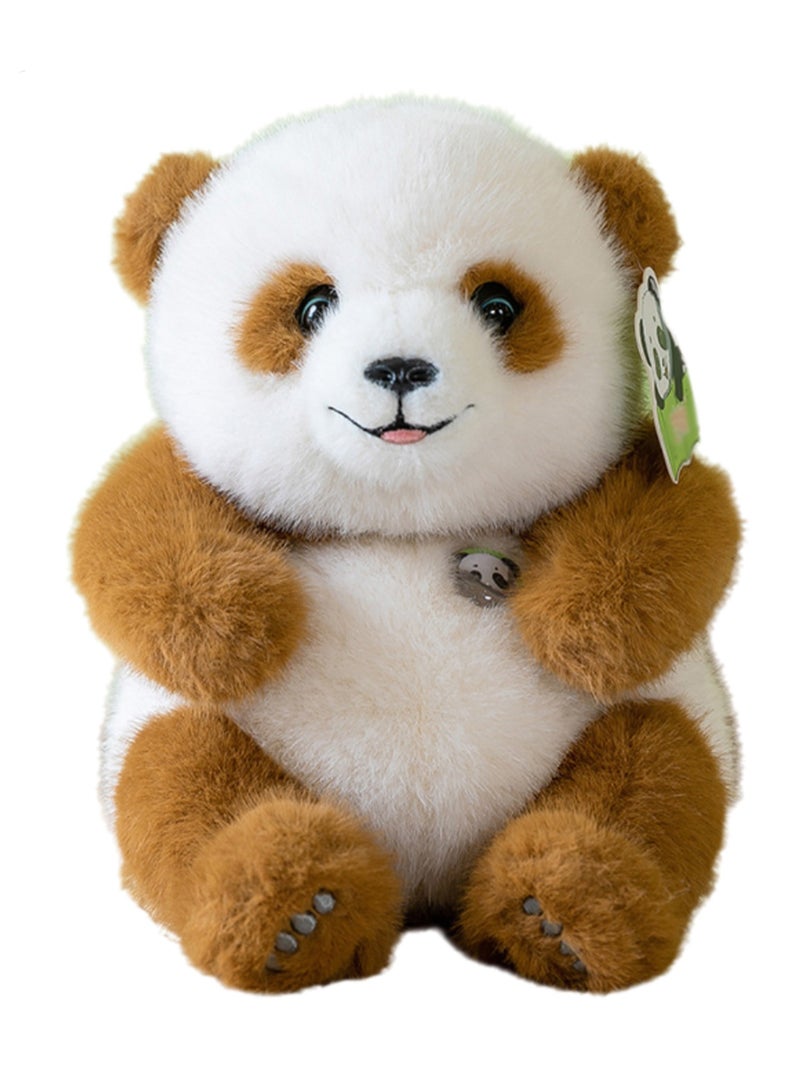 25 CM Cute Panda Plush Toy Soft Stuffed Simulation Animals Doll For Girls And Boys All Ages Gift（Brown） - Image 1