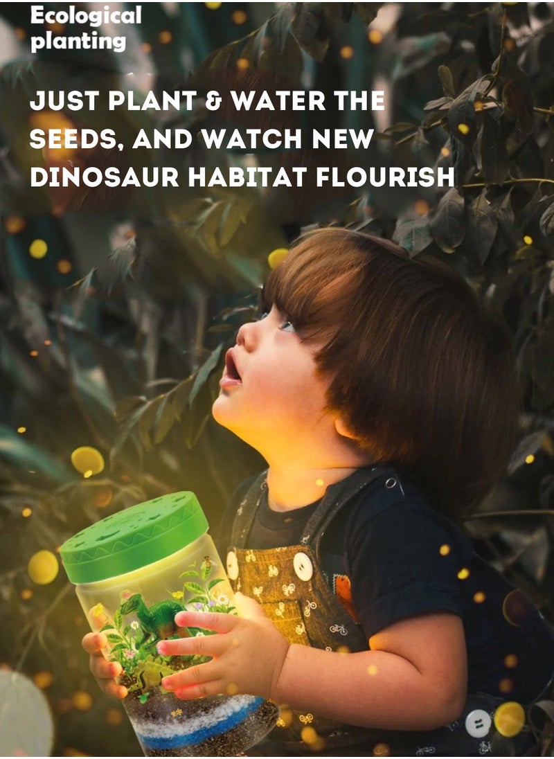 XUEYOUMA - Light Up Dinosaur Terrarium Science Kit for Kids Birthday Gift for Boys and Girls Ages 6+ Years Old DIY Arts and Crafts for Children - Image 1