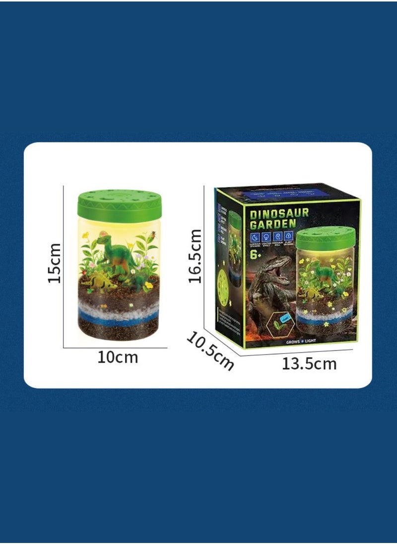 XUEYOUMA - Light Up Dinosaur Terrarium Science Kit for Kids Birthday Gift for Boys and Girls Ages 6+ Years Old DIY Arts and Crafts for Children - Image 1