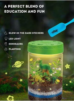 XUEYOUMA Light Up Dinosaur Terrarium Science Kit for Kids Birthday Gift for Boys and Girls Ages 6+ Years Old DIY Arts and Crafts for Children  - Image 5