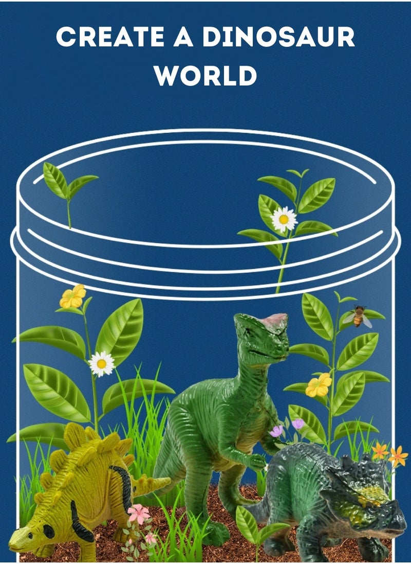 XUEYOUMA - Light Up Dinosaur Terrarium Science Kit for Kids Birthday Gift for Boys and Girls Ages 6+ Years Old DIY Arts and Crafts for Children - Image 1