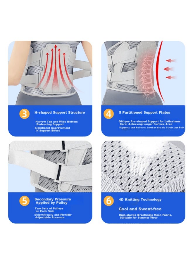 Yuzhaolin Medical Grade Lumbar Support Belt For Lumbar Muscle Strain And Herniated Disc, Waist Brace For Men And Women, Ideal For Prolonged Sitting - Image 3