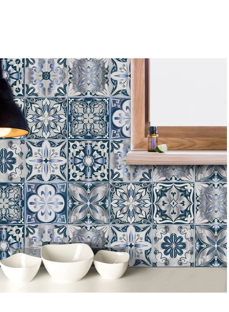 SYOSI Decorative Stick Tile 20 Sheet 4x4 Inch Waterproof Textured Vinyl Decals Sticker Self Adhesive Removable Wallpaper - Image 4