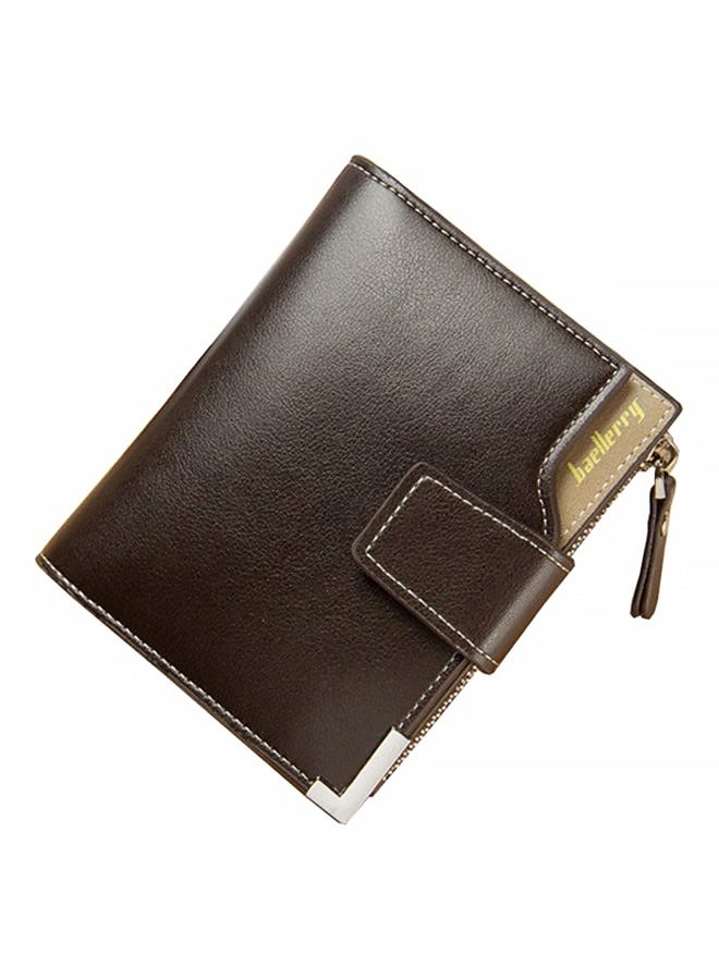 بايلليري محفظة رجالية ثلاثية الطي بسحاب - لون القهوة - Image 1