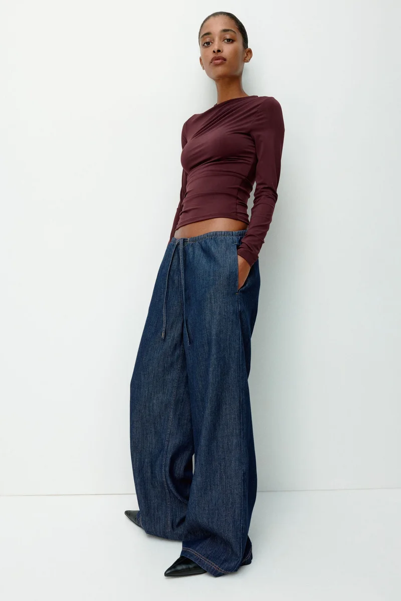 H&M Denim drawstring trousers