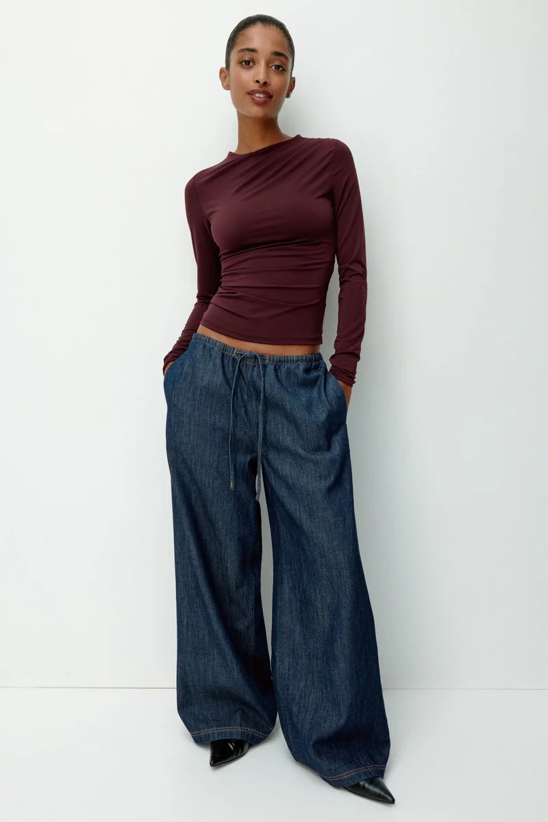 H&M Denim drawstring trousers