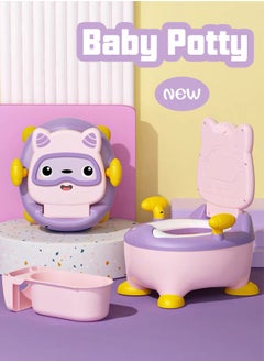 Easy-Clean Toddler Toilet Training Potty Chair with Built-in Splash Guard, Slip-Resistant Base, and Removable Bowl - Perfect Size Kids Potty for Toddlers 18 Months & above