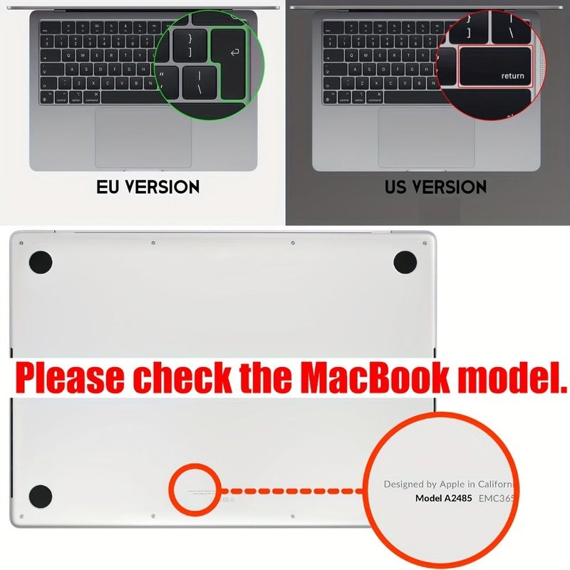Transparent Ultra Thin TPU Keyboard Cover For Macbook Air 13 Inch Models Chrome Older 18 Month Goal Spend No Part SKU Code Issue But A key Can Use Based On Available Model EU A2338 A2251 A2141 Including M4 M3 M2 M1 Chips Pro In Our Effort Freeze Coverage Do Over By EU Layout - Image 2