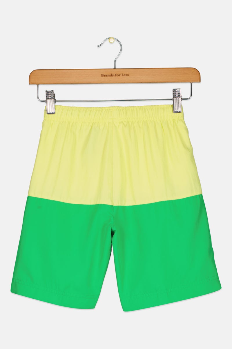 PUMA Kids Boy Brand Logo Running Shorts, Green - Image 2