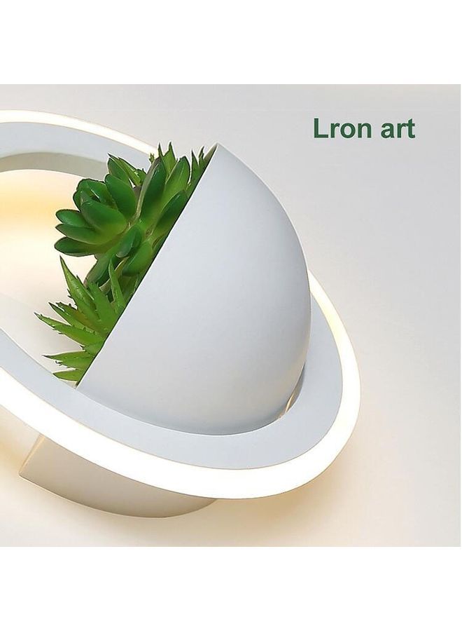 NIBEMINENT Decorative Plant Art Wall Lamp White - Image 3