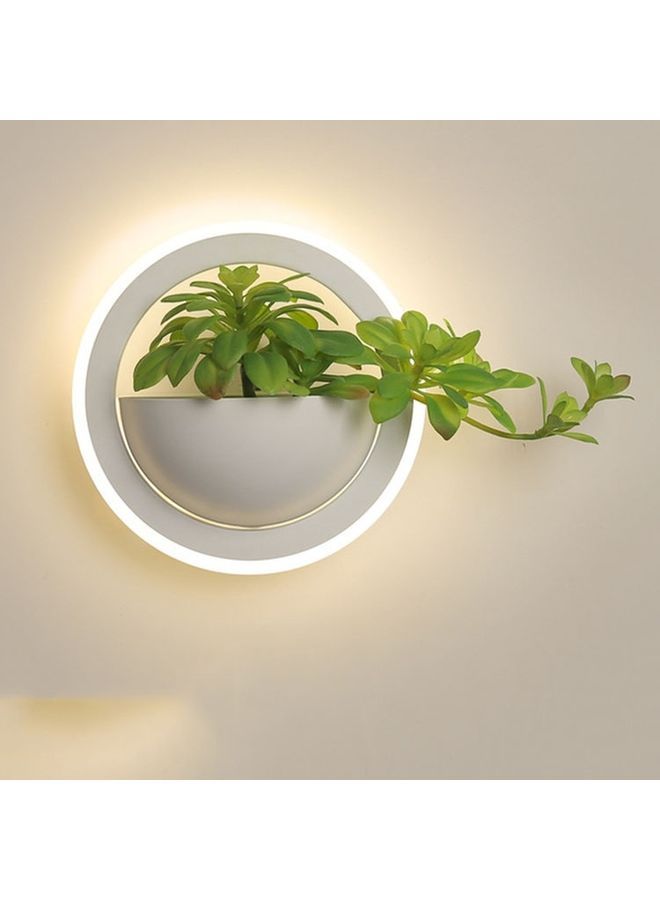 NIBEMINENT Decorative Plant Art Wall Lamp White - Image 2