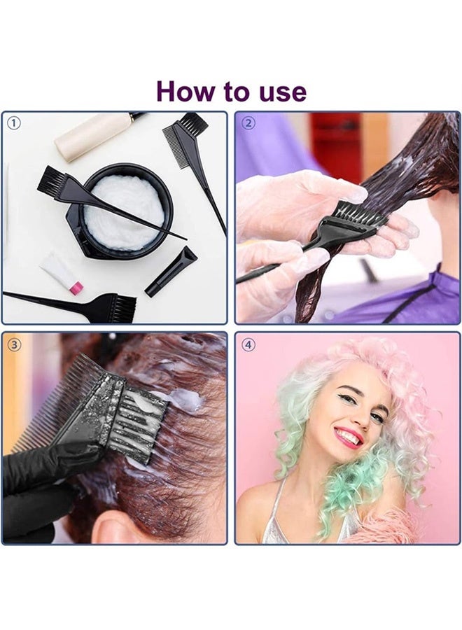 Hair Dye Color Brush and Bowl Set, 4Pcs Color Bowl Brushes Tool Mixing Bowl Kit Tint Comb for Hair Tint Dying Coloring Applicator - Image 5