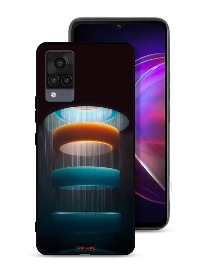 Tolwak Vivo V21 Protective Case Cover Rings Art Pattern - Image 1