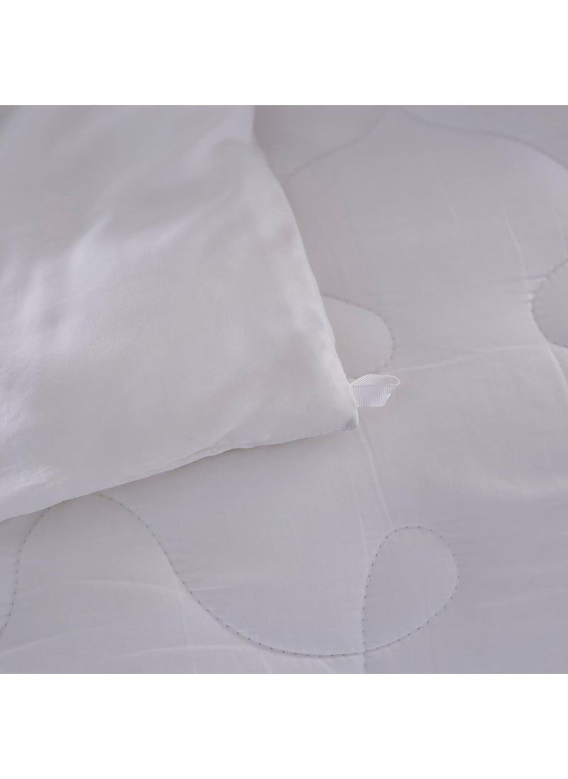 maspar maspar Diamonique Excel Fabric Winter Light Weight Super Soft Plush All Season Duvet InsertQuilt Double 220 x 240 cm White  - Image 4