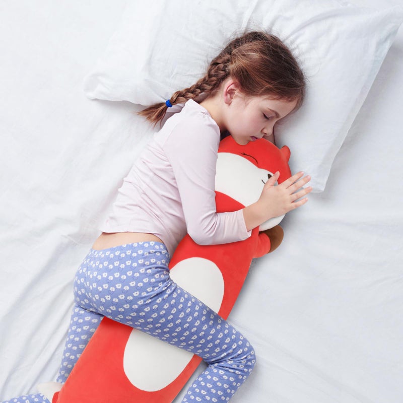 Dalmao 36 inch Orange Fox Stuffed Animal  Soft Long Pillow Doll  Giant Cute Fox Plush Body Pillow Plushies Toy Gift for Kids  Boys Birthday Valentine Easter - Image 5