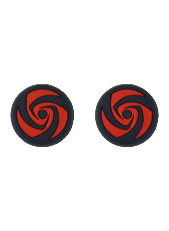 AMOGMO PS5 PS4 Rocker Protective Cap Xbox Silicone Rocker Cap Black Red Vortex 3D Cap Silicone Non-slip-Product Color:2 Small Bags, Non-returnable And Non-exchangeable  - Image 1