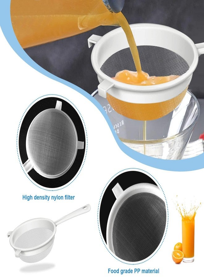 Sadoia 3 Pcs Plastic Nylon Fine Mesh Kefir Strainer Set with Handle, Sieve Fine Mesh Colander Flour Sifter for Yogurt Baking Kitchen Kefir Tea Juice Pasta - Image 4