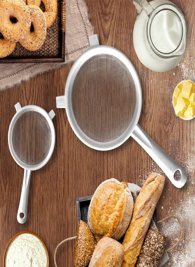 Sadoia 3 Pcs Plastic Nylon Fine Mesh Kefir Strainer Set with Handle, Sieve Fine Mesh Colander Flour Sifter for Yogurt Baking Kitchen Kefir Tea Juice Pasta - Image 3