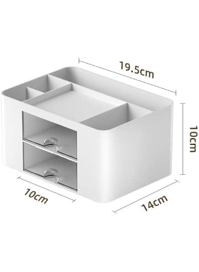 HOOKOR Desk Organiser with Drawer, Multi-Functional Pen Pencil Holder Storage Box for Desk - Image 3
