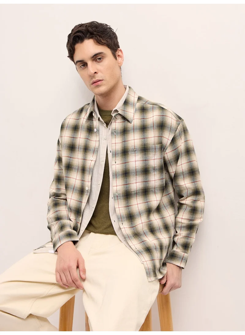 THE BEAR HOUSE  Men’s Shirt for Office, Casual & Party Wear | Comfortable Long Sleeve Shirt with Classic Collar, Button Closure & Versatile Stylish Look for Men | Best Price UAE